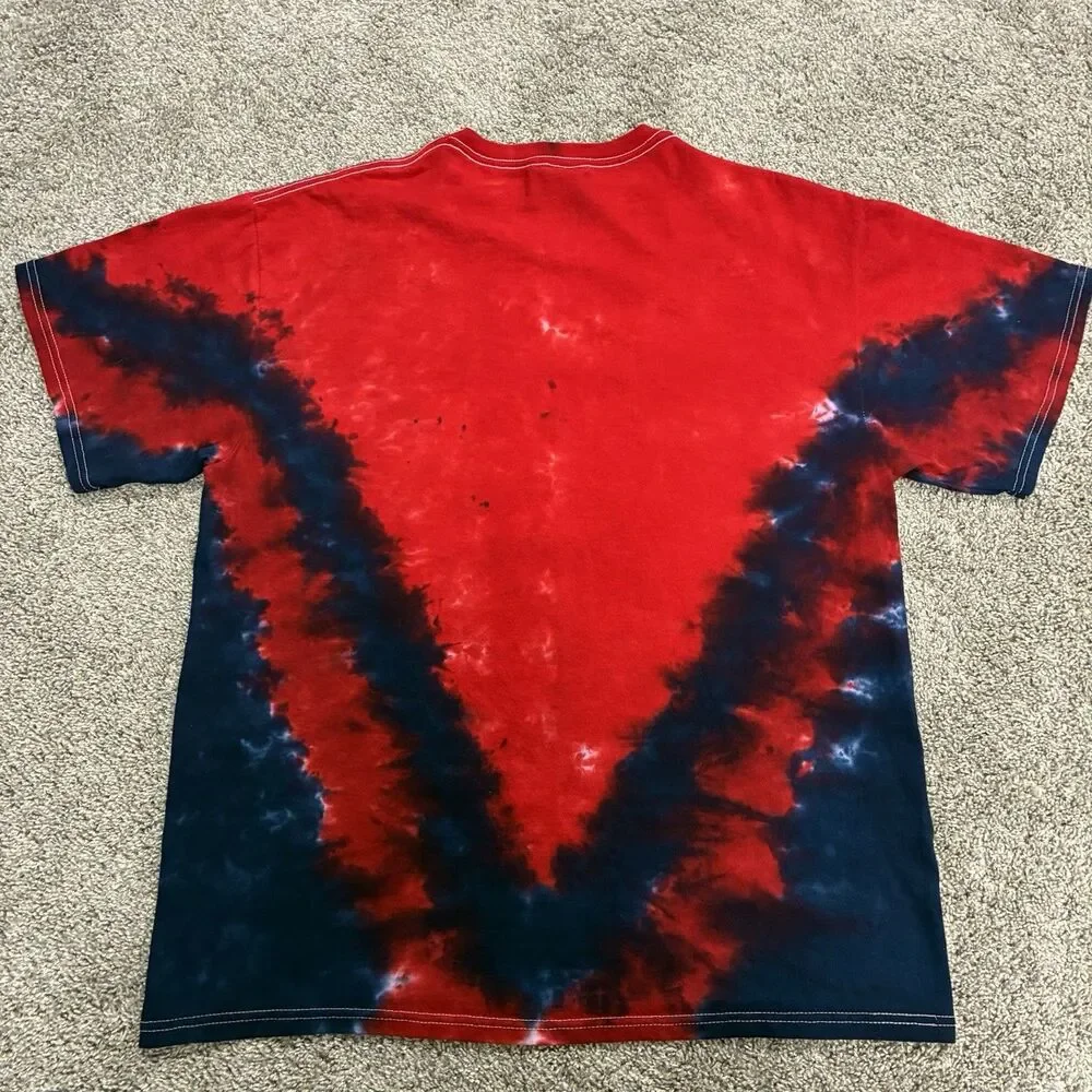 St Louis Cardinals Tie-Dye T-Shirt Adult Unisex Large Red Short Sleeve Tee Y2K